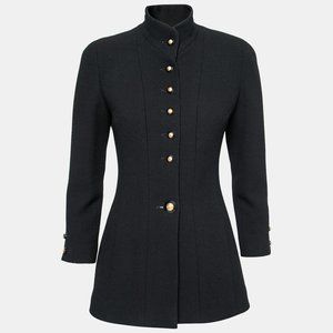 Chanel Vintage 1993 Black Wool Jacket FR 36